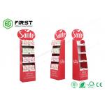 Custom Retail Foldable POS Corrugated Cardboard Floor Display Rack For Promotion for sale