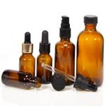 Customized Hot Stamping 2oz Glass Dropper Bottles With Plastic Lid