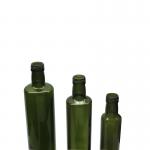 Black Screw Cap Glass Olive Oil Bottle Steel Pourer Customized Capacity
