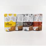 Custom Printed 100g 250g 500g Stand Up Pouch Flaxseed Crackers Smell Proof Zipper Food Packaging Bags for sale
