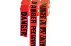 China Custom Printing Logo Barricade Tape Single Side PE Warning Tape supplier