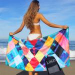 Quick Dry Custom Beach Towel Sublimation Sandless Digital Printed for sale