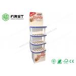 OEM Paper Shelf Stand Recyclable Cardboard Floor Display Shelf Rack Customized Printing for sale
