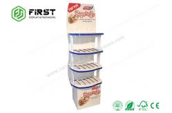 China OEM Paper Shelf Stand Recyclable Cardboard Floor Display Shelf Rack Customized Printing supplier
