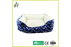 China Rectangle Fluffy Dog Blanket , CPSC Soft Pet Bed With Anti Slip Bottom supplier
