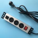 3 Australian Outlet Power Strip With USB 2M Cable Metal Shell