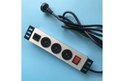 China 3 Australian Outlet Power Strip With USB 2M Cable Metal Shell supplier