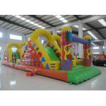 Amusement Park Inflatable Obstacle Courses 0.55mm Pvc Tarpaulin 12 X 3.8 X 3.5m for sale