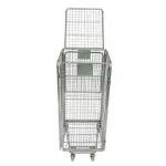 Zinc Plated Lockable Storage Cage , Wire Mesh Security Cage With Top Lip for sale