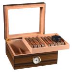 Humidity Controlled Cigar Packaging Box Rigid Wood / Paperboard Customizable for sale