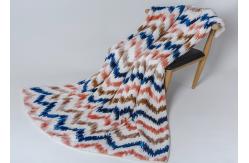China Super Soft Warm Plush Polyester Fleece Blanket Sofa Bed Couch Modern Printed Stripe supplier