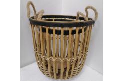 China Brown Round Vintage Bamboo Basket Set supplier