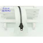 White Tap 5 Inch Separating Zipper , Single Top Stop Gunmetal Teeth 4 Inch Jean Zipper for sale