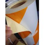 White And Orange Reflective Tape Sheets , Retro Reflective  Stickers 1.24m*45.7m / roll for sale