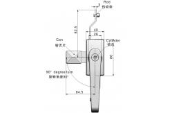 China Steel Rod Control Lock Handle Latch Modern Simplicity For Cabinet supplier