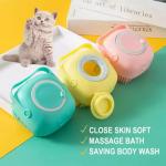 Multicolor Soft Silicone Brush Shampoo Dispenser For Cat Dog Pets for sale