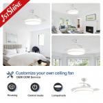 Standard Wind LED Ceiling Fan with Retractable PC Blades and Air Conditioning Function