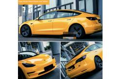 China Metallic Maple Leaf Yellow Gloss Car Vinyl Wrap Keep Paint Away From Scratches supplier