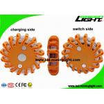 Rechargeable Amber Led Road Flares Emergency Disc , Super Bright Durable Flashing Warning Beacon for sale