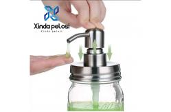 China Leak Proof Foam Soap Pump Dispenser Lids  Stainless Steel Mason Jar Rust Proof supplier