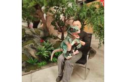 China Cuddly Dinosaur Puppet Plush / Silicone / Sponge Material supplier