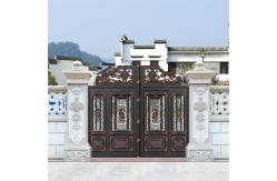 China Retractable Swing Sliding Aluminium Louvre Gates Automatic Opening For Home supplier