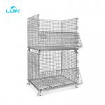 Industrial Transport Storage Equipment Folding Wire Mesh Roll Container Cages Trolleys