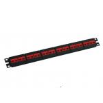 1u 24 Port Patch Panel Cat6 19 110 - IDC UTP Unshielded Snap In 180 Degree Patch Panel for sale