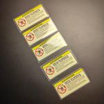 Printable Glowing Warning Signal Stickers Heat Transfer Clothing Glow In The Dark