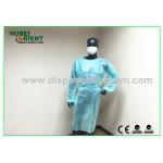 Single Use Long Sleeve Isolation Gown 40g/m2 With Elastic Wrist For Medical Use for sale