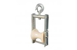 China 10kn Capacity Aluminum Nylon Sheave Conductor Aerial Cable Roller Stringing Pulley supplier