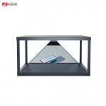 19 Inch Transparent LCD Screen 360 Degree 3D Hologram Glass Pyramid Showcase for sale
