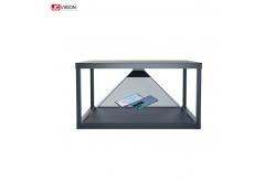 China 19 Inch Transparent LCD Screen 360 Degree 3D Hologram Glass Pyramid Showcase supplier
