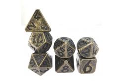 China Neat Sharp Edges Copper Black Dice Set Odorless For Collection Polyhedral supplier