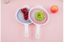 China Reusable Silicone Collapsible Colander Vegetable Strainer Portable supplier