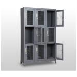 Military Wire Mesh Storage Locker Weapon Storage Cabinets , Large Locking Metal Cabinet  for sale
