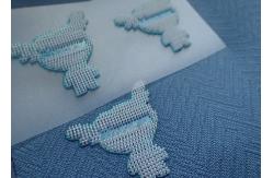 China Promotional Silicon Raised Heat Transfer Clothing Labels Custom Iron On Stickers supplier