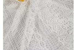 China Textile Milk Silk Soft Water Soluble Guipure Women Dress Processing Lace Fabric supplier