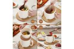 China 600W Electric Hot Pot Cooker Portable Non Stick Liner With Steaming Grid supplier