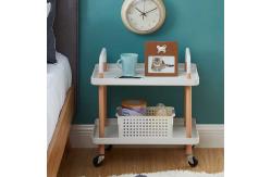 China 3 Tier Bathroom Kitchen Storage Cart With Wheels Plastic PP supplier