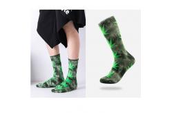 China Tie Dye Maple Leaf Tide Socks High Ankle Spring And Summer supplier