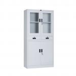 OEM Color Waterproof Fireproof Metal File Cabinet With Glass Door Style for sale