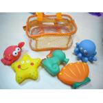8.5cm Length Squeezing Rubber Bath Toys Phthalate Free Vinyl Crab / Octopus Shaped