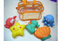 China 8.5cm Length Squeezing Rubber Bath Toys Phthalate Free Vinyl Crab / Octopus Shaped supplier
