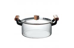 China Customized Logo Simple 5L Borosilicate Glass Soup Pot supplier