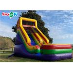 Huge Inflatable Water Slides Dinosaur Theme PVC Fun Inflatable Dry Slide Single Anti Ruptured for sale