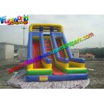 0.55mm PVC Blue Commercial Inflatable Slide , Inflatable Water Toys For Outdoor for sale