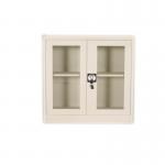 Two Glass Doors Modern Living Room Book Shelf With Handle Lock for sale