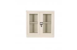 China Two Glass Doors Modern Living Room Book Shelf With Handle Lock supplier