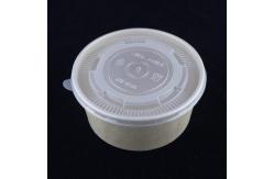 China Single Wall Paper Salad Bowls With Lids Round Kraft Noodles Container 1300ml supplier